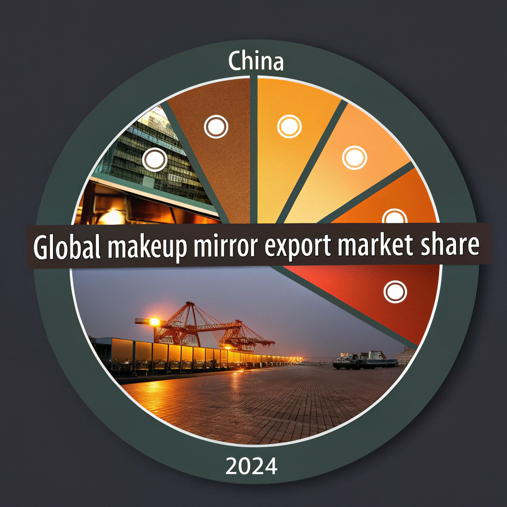 A modern and clean assembly line in a top-tier makeup mirror factory in China.